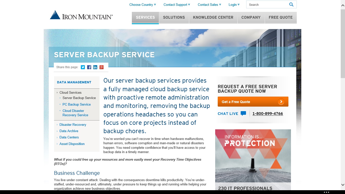 Figura 2: Shërbimi Server Backup