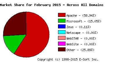 Figure 2. Web Server Survey (source: E-Soft Inc., 2015) 