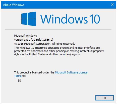 Windows 10 Build 10586