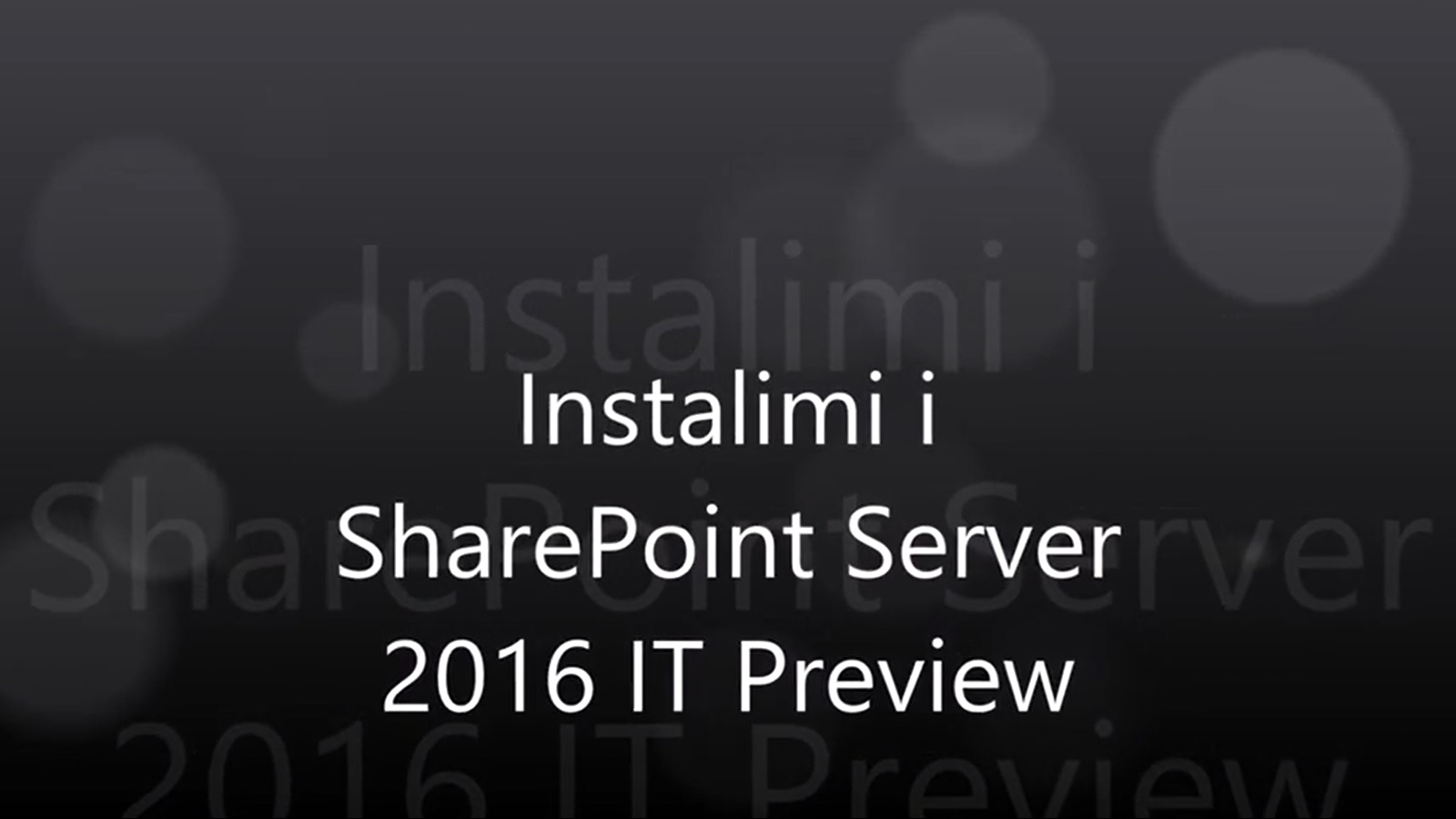 Instalimi i SharePoint Server