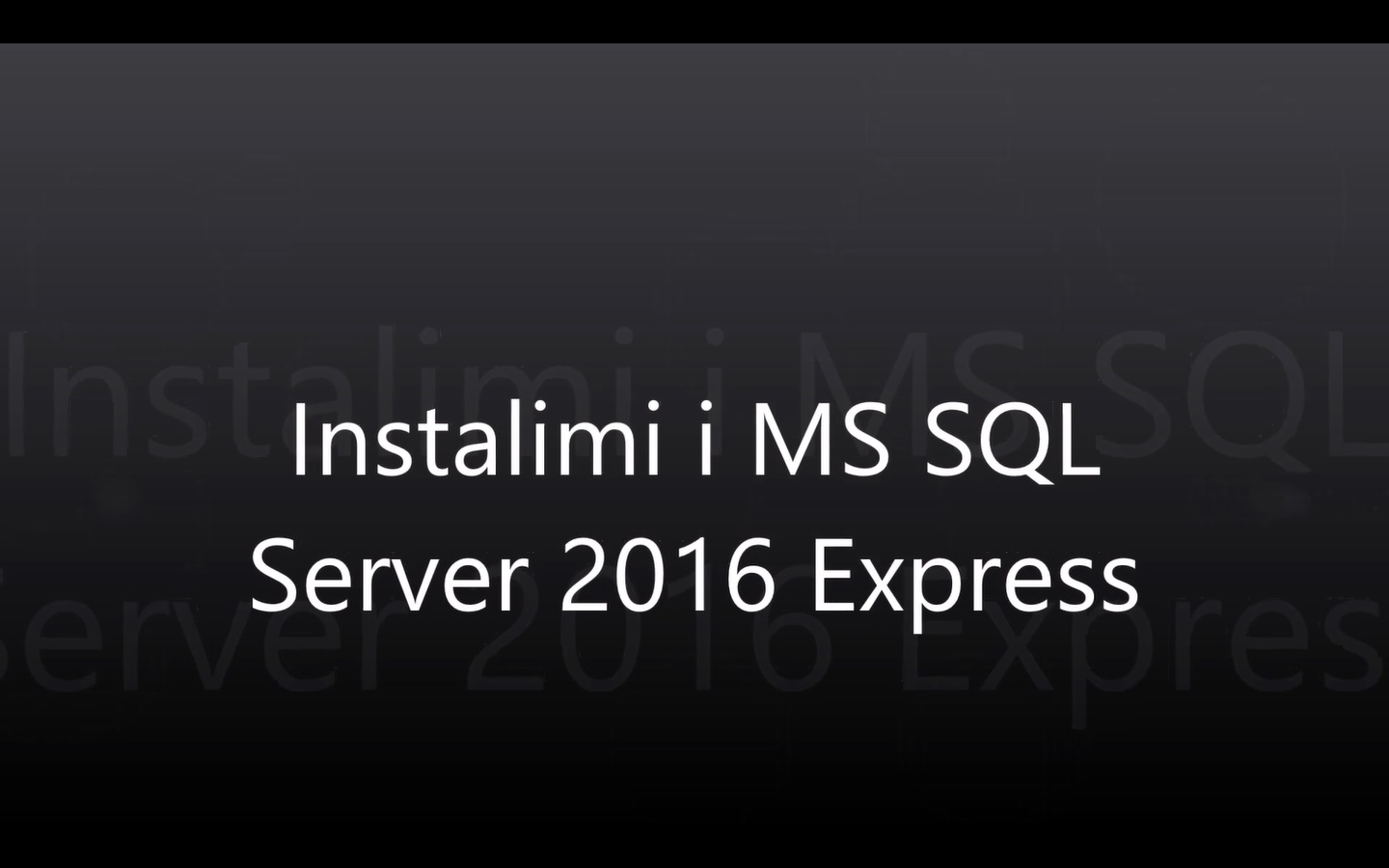 Instalimi i SQL Server