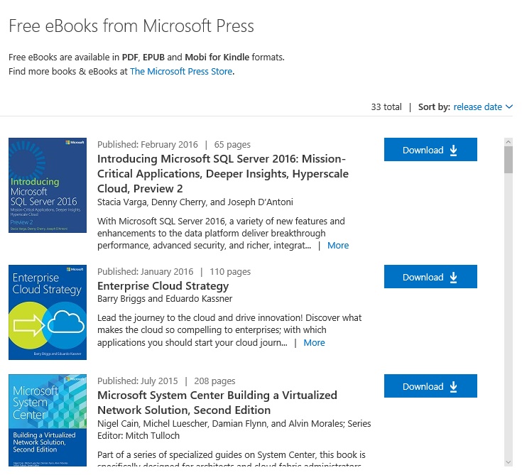 Microsoft free eBooks