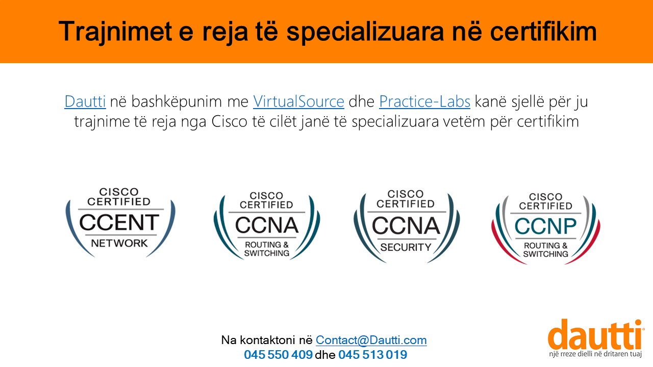 Trajnime të reja nga Cisco të specializuara në certifikim