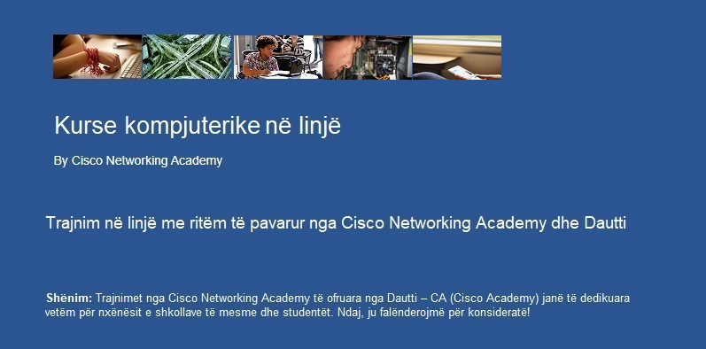 Kurse kompjuterike në linjë nga Cisco Networking Academy