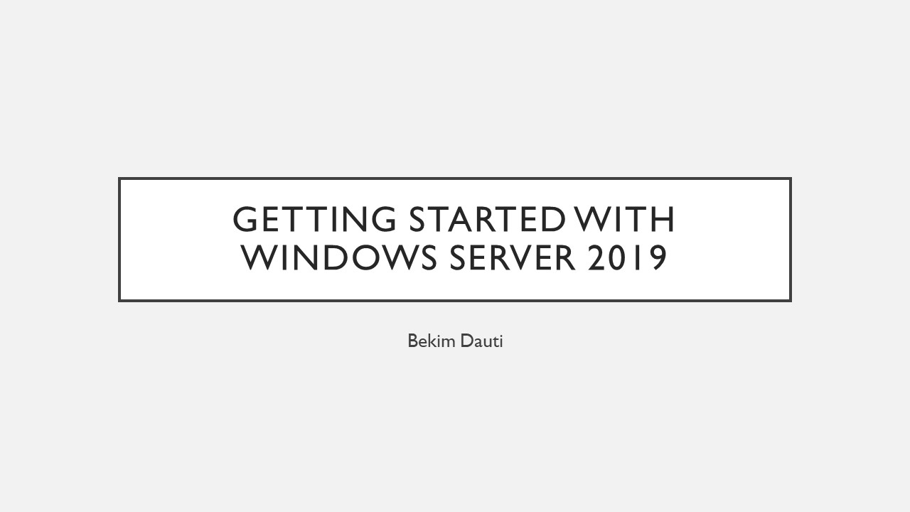 Kapitulli 1: Hyrje në Windows Server 2019